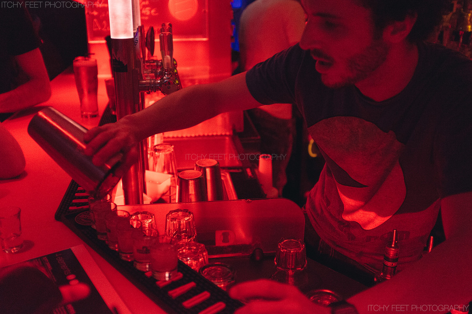 Very passionate French bartender cooking up some funky drinks!