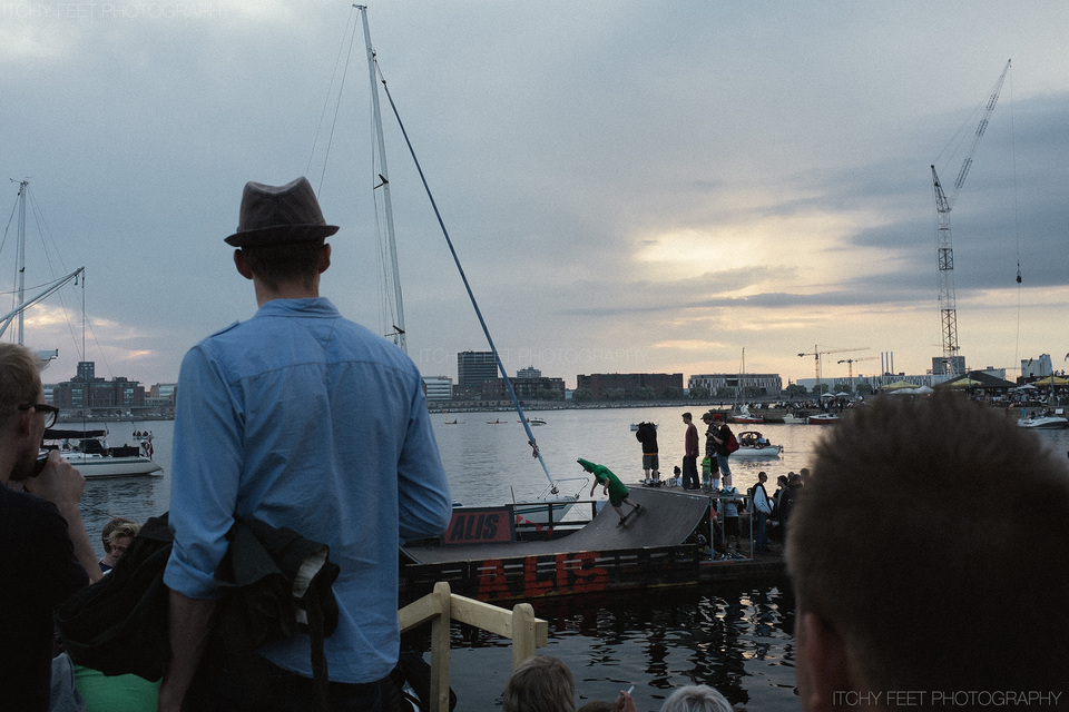 What about a floating skateboard ramp - why not?